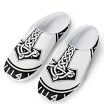 Black And White Mjolnir Print Mesh Casual Shoes