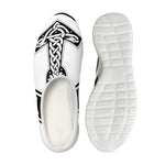 Black And White Mjolnir Print Mesh Casual Shoes