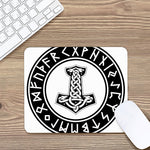 Black And White Mjolnir Print Mouse Pad