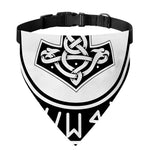 Black And White Mjolnir Print Over The Collar Dog Bandana