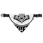 Black And White Mjolnir Print Over The Collar Dog Bandana