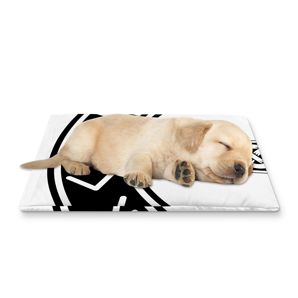 Black And White Mjolnir Print Pet Cooling Mat Cover