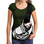 Black And White Mjolnir Print Pet Sling Carrier