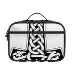 Black And White Mjolnir Print Portable Lunch Bag