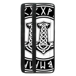 Black And White Mjolnir Print Refrigerator Handle Covers