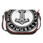 Black And White Mjolnir Print Saddle Bag
