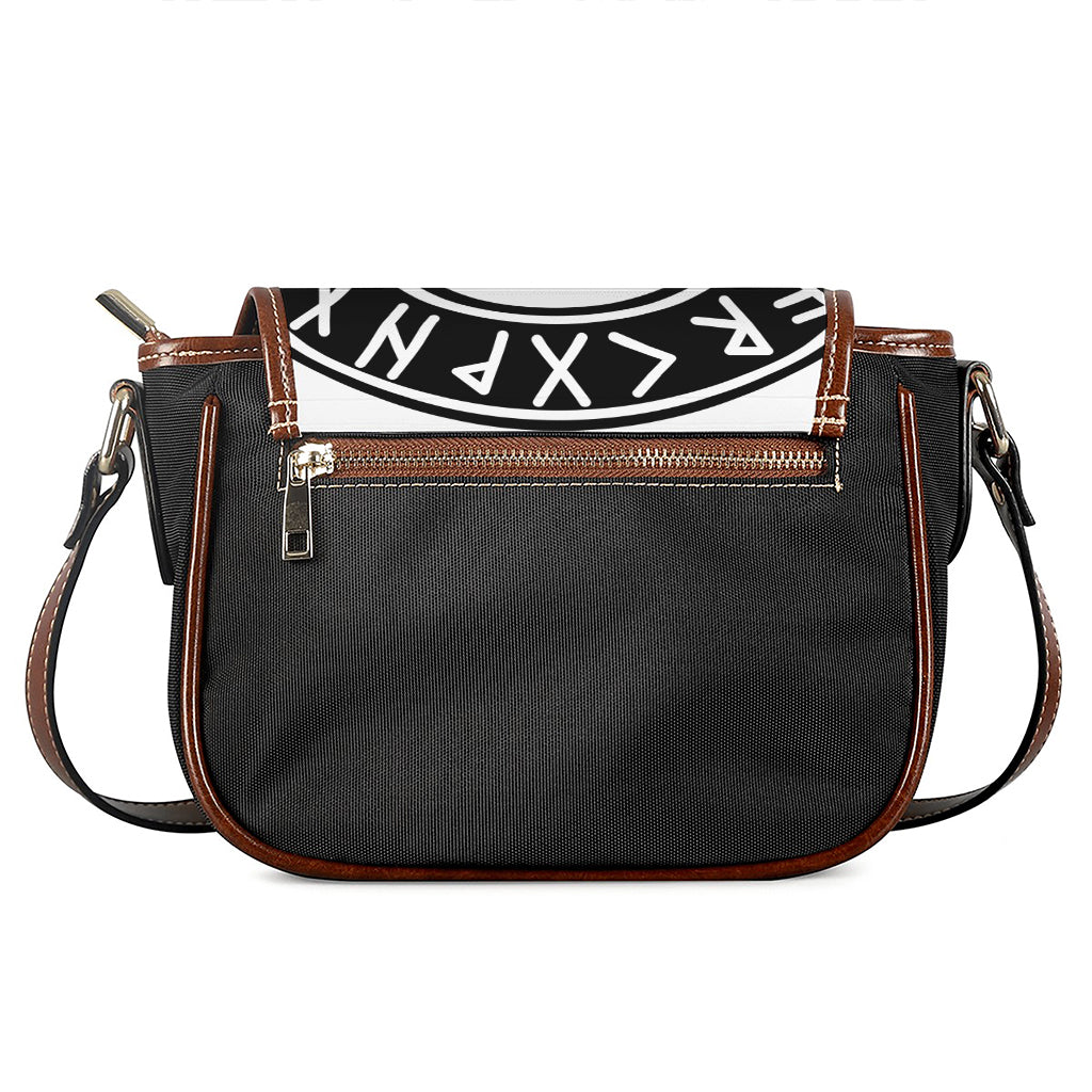 Black And White Mjolnir Print Saddle Bag