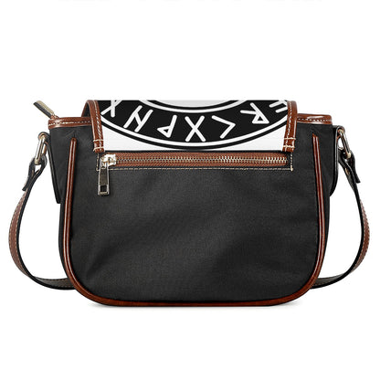 Black And White Mjolnir Print Saddle Bag