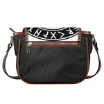 Black And White Mjolnir Print Saddle Bag