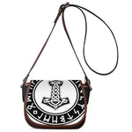 Black And White Mjolnir Print Saddle Bag