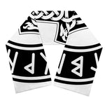 Black And White Mjolnir Print Scarf