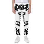 Black And White Mjolnir Print Scuba Joggers