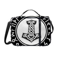 Black And White Mjolnir Print Shoulder Strap Bible Bag