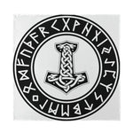 Black And White Mjolnir Print Silk Bandana