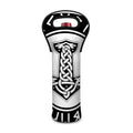 Black And White Mjolnir Print Single Neoprene Wine Tote