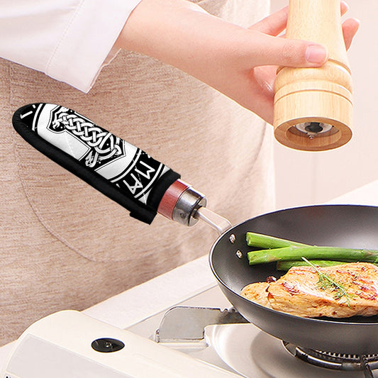 Black And White Mjolnir Print Skillet Handle Cover