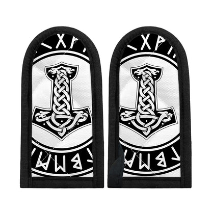 Black And White Mjolnir Print Skillet Handle Cover