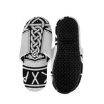 Black And White Mjolnir Print Slippers