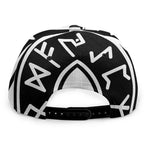 Black And White Mjolnir Print Snapback Cap