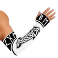 Black And White Mjolnir Print Sun Protection Arm Sleeves