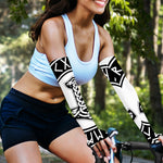 Black And White Mjolnir Print Sun Protection Arm Sleeves