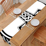 Black And White Mjolnir Print Table Runner