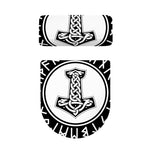 Black And White Mjolnir Print Toilet Lid And Tank Cover Set