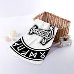 Black And White Mjolnir Print Towel