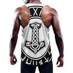 Black And White Mjolnir Print Training Tank Top