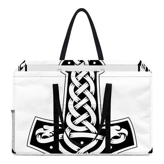 Black And White Mjolnir Print Utility Tote Bag