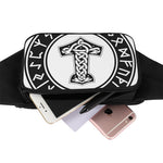 Black And White Mjolnir Print Waist Bag