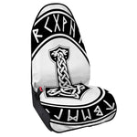 Black And White Mjolnir Print Waterproof Car Seat Cover