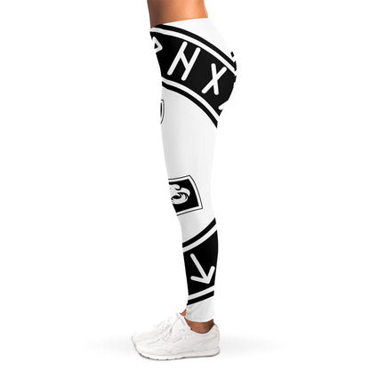 Black And White Mjolnir Print Women's Leggings