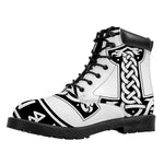 Black And White Mjolnir Print Work Boots