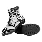 Black And White Mjolnir Print Work Boots
