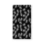 Black And White Monstera Pattern Print Baby Crib Sheet