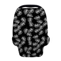 Black And White Monstera Pattern Print Baby Seat Cover