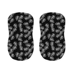 Black And White Monstera Pattern Print Bar Stool Covers