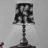 Black And White Monstera Pattern Print Bell Lamp Shade