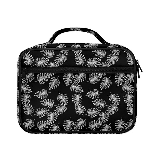 Black And White Monstera Pattern Print Briefcase Bible Bag