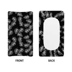 Black And White Monstera Pattern Print Changing Pad Cover