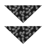 Black And White Monstera Pattern Print Dog Bandana