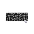 Black And White Monstera Pattern Print Extended Mouse Pad
