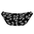 Black And White Monstera Pattern Print Fanny Pack