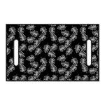 Black And White Monstera Pattern Print Golf Cart Seat Cover