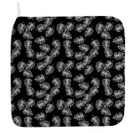 Black And White Monstera Pattern Print Hand Towel