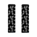 Black And White Monstera Pattern Print Handle Covers