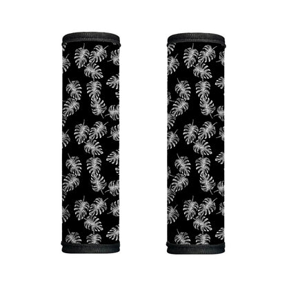 Black And White Monstera Pattern Print Handle Covers