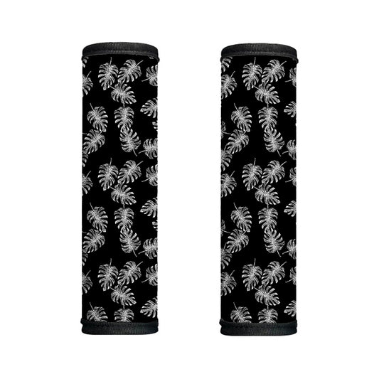 Black And White Monstera Pattern Print Handle Covers