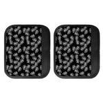 Black And White Monstera Pattern Print Handle Covers